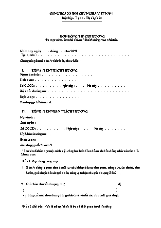 Hợp đồng trích thưởng (Về việc tìm kiếm nhà đầu tư/khách hàng mua nhà đất)