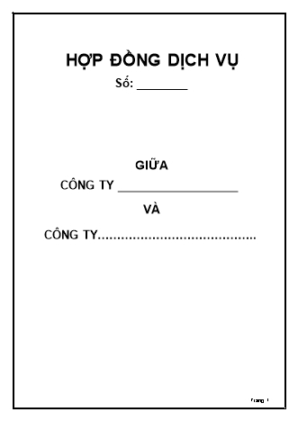 Hợp đồng dịch vụ quảng cáo
