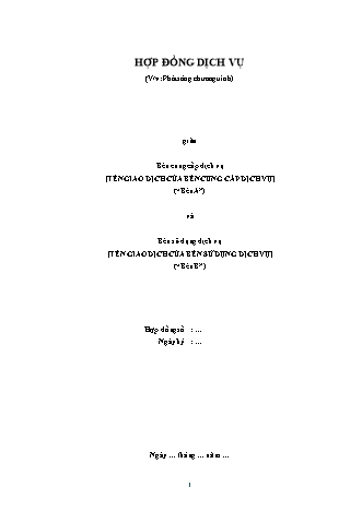 Hợp đồng dịch vụ phát sóng chương trình