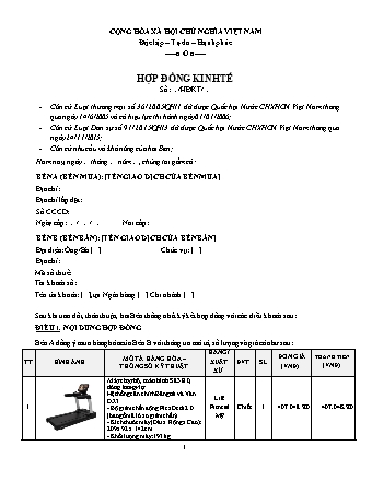 Hợp đồng mua bán máy chạy bộ
